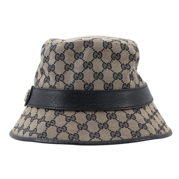 GUCCI GG Canvas bucket hat Size XL Polyester68%/Cotton16%/Nylon16% Beige/Nav... - Picture 8 of 10